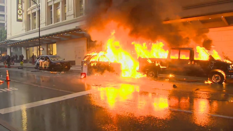 LIVE UPDATES: Fires rage in Seattle protests; National Guard ...